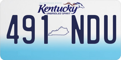 KY license plate 491NDU