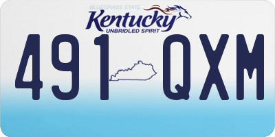 KY license plate 491QXM