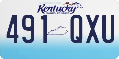 KY license plate 491QXU