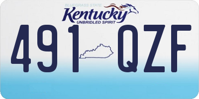 KY license plate 491QZF