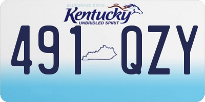 KY license plate 491QZY