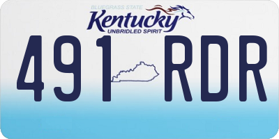 KY license plate 491RDR
