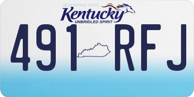 KY license plate 491RFJ