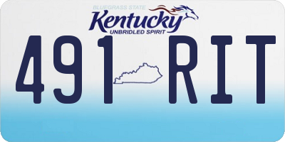 KY license plate 491RIT