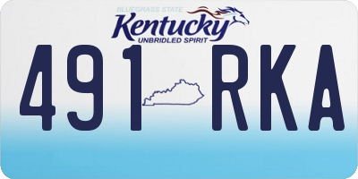 KY license plate 491RKA