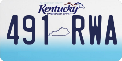 KY license plate 491RWA