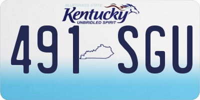 KY license plate 491SGU
