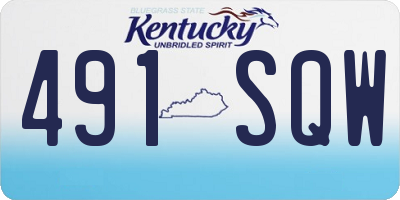 KY license plate 491SQW