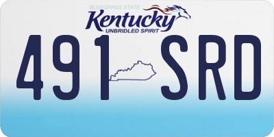 KY license plate 491SRD