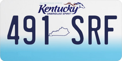 KY license plate 491SRF