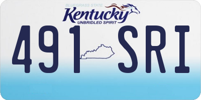 KY license plate 491SRI