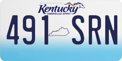 KY license plate 491SRN