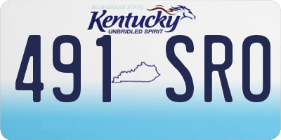 KY license plate 491SRO