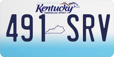 KY license plate 491SRV