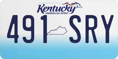 KY license plate 491SRY