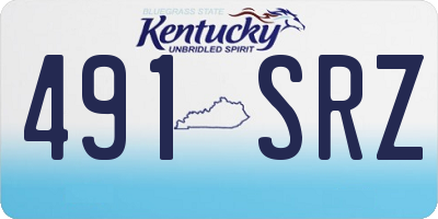 KY license plate 491SRZ