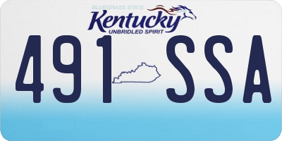 KY license plate 491SSA
