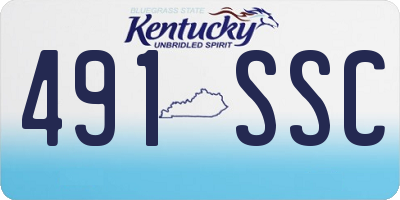 KY license plate 491SSC