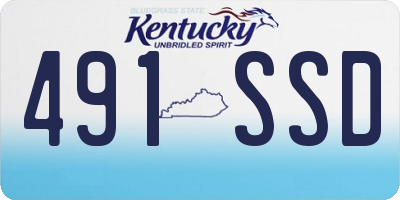 KY license plate 491SSD