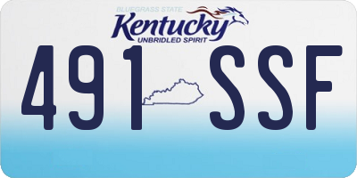 KY license plate 491SSF