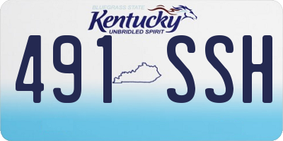 KY license plate 491SSH