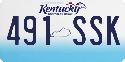 KY license plate 491SSK