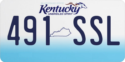 KY license plate 491SSL