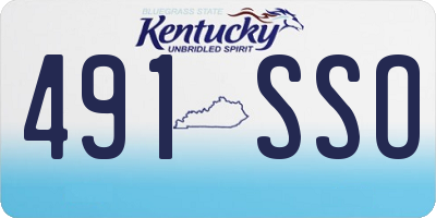 KY license plate 491SSO