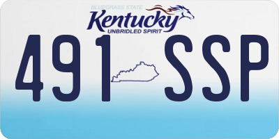 KY license plate 491SSP
