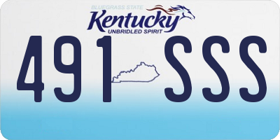KY license plate 491SSS