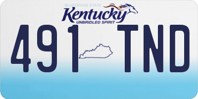 KY license plate 491TND