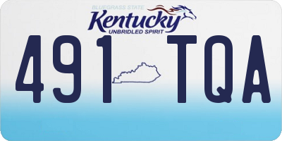 KY license plate 491TQA
