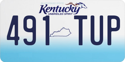 KY license plate 491TUP