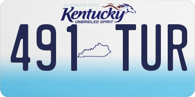 KY license plate 491TUR