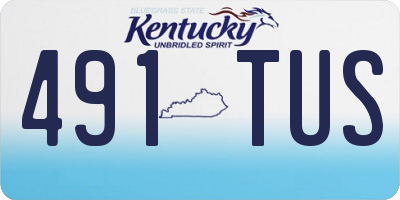 KY license plate 491TUS