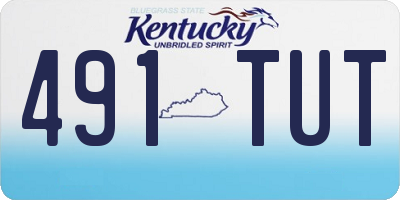 KY license plate 491TUT