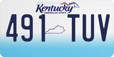 KY license plate 491TUV