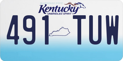 KY license plate 491TUW