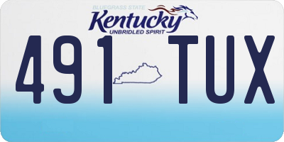 KY license plate 491TUX