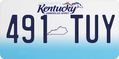 KY license plate 491TUY
