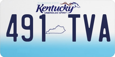 KY license plate 491TVA