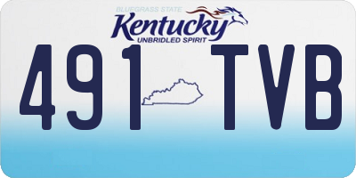 KY license plate 491TVB
