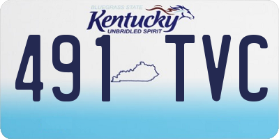 KY license plate 491TVC