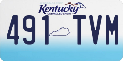 KY license plate 491TVM