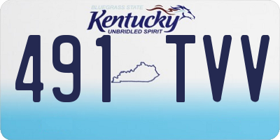 KY license plate 491TVV