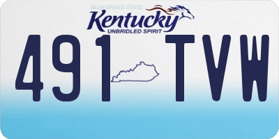 KY license plate 491TVW