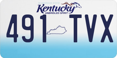 KY license plate 491TVX