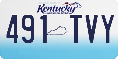 KY license plate 491TVY