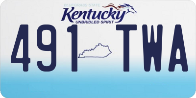 KY license plate 491TWA