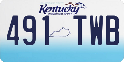 KY license plate 491TWB